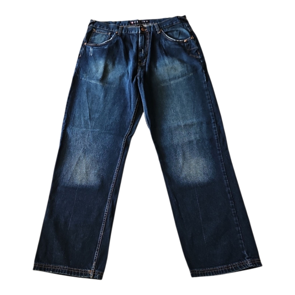 Def Jam University Blue Jeans Vintage Baggy Wide Leg Mens 38/34